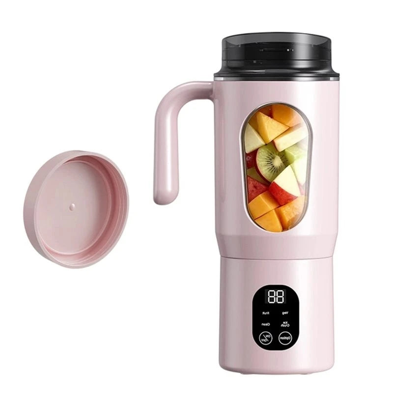 B15C Portable Blender Bottle 500ml Rechargeable Juicing Cup Portable Blender Bottle Qst Pink