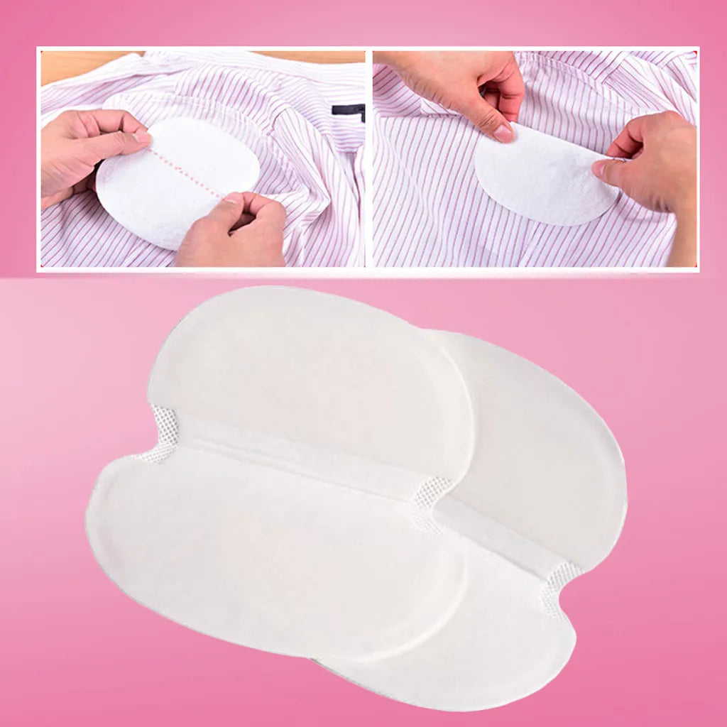 Invisible Disposable Underarm Sweat Pads – Ultra Thin & Breathable Underarm Sweat Pads Qme White