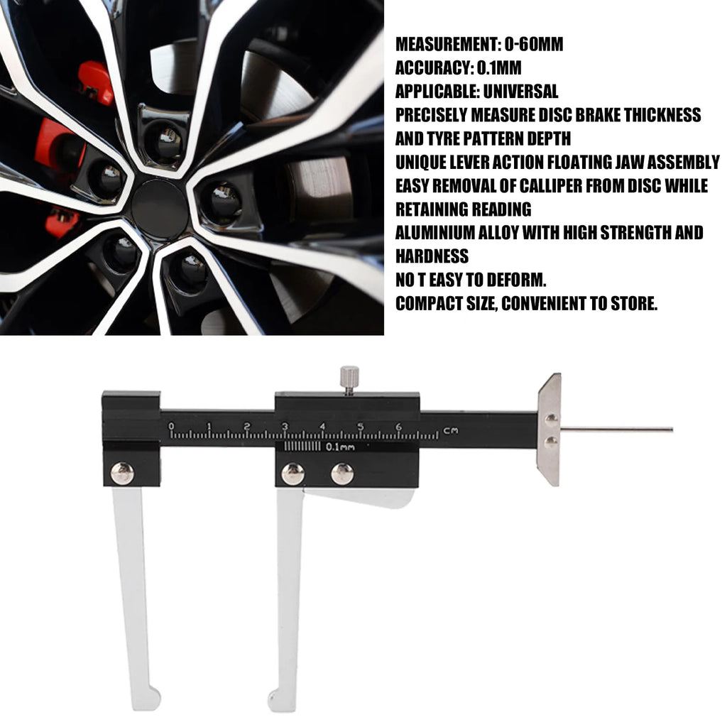 Brake Disc Depth Gauge Caliper 0–60mm | 0.1mm Accuracy Brake Depth Caliper Qst