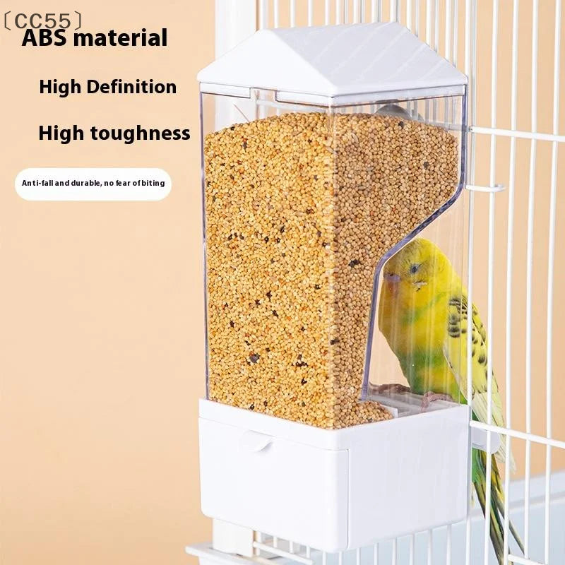 Large Capacity Parrot Automatic Feeder – Anti-Splash Cage Automatic Bird Feeder Qst