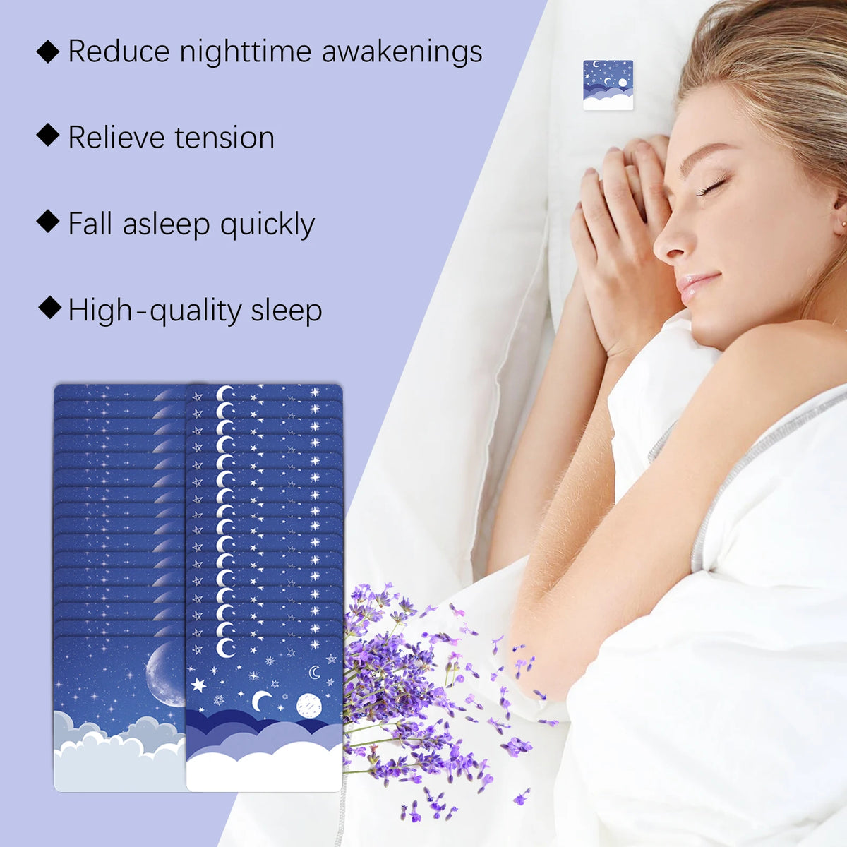 Woodsleep Natural Sleep Patches – Calming Aromatherapy, 32pc Aromatherapy Sleep Patch Qst