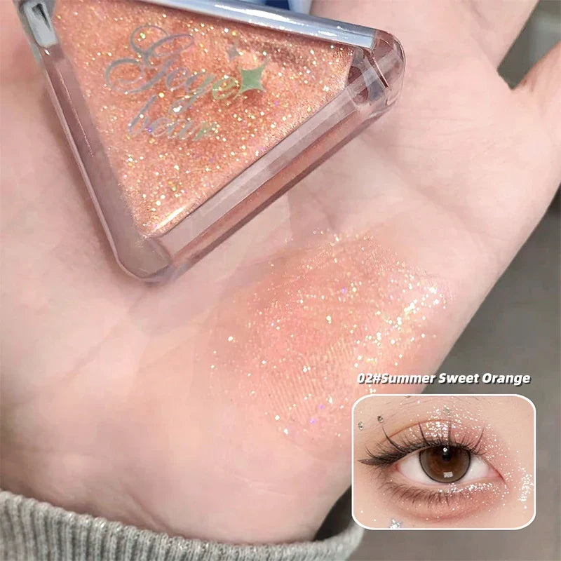 Gege Bear Glazed Liquid Eyeshadow – Pearlescent Glitter, 6 Shades Liquid Eyeshadow Qme GX1266-2