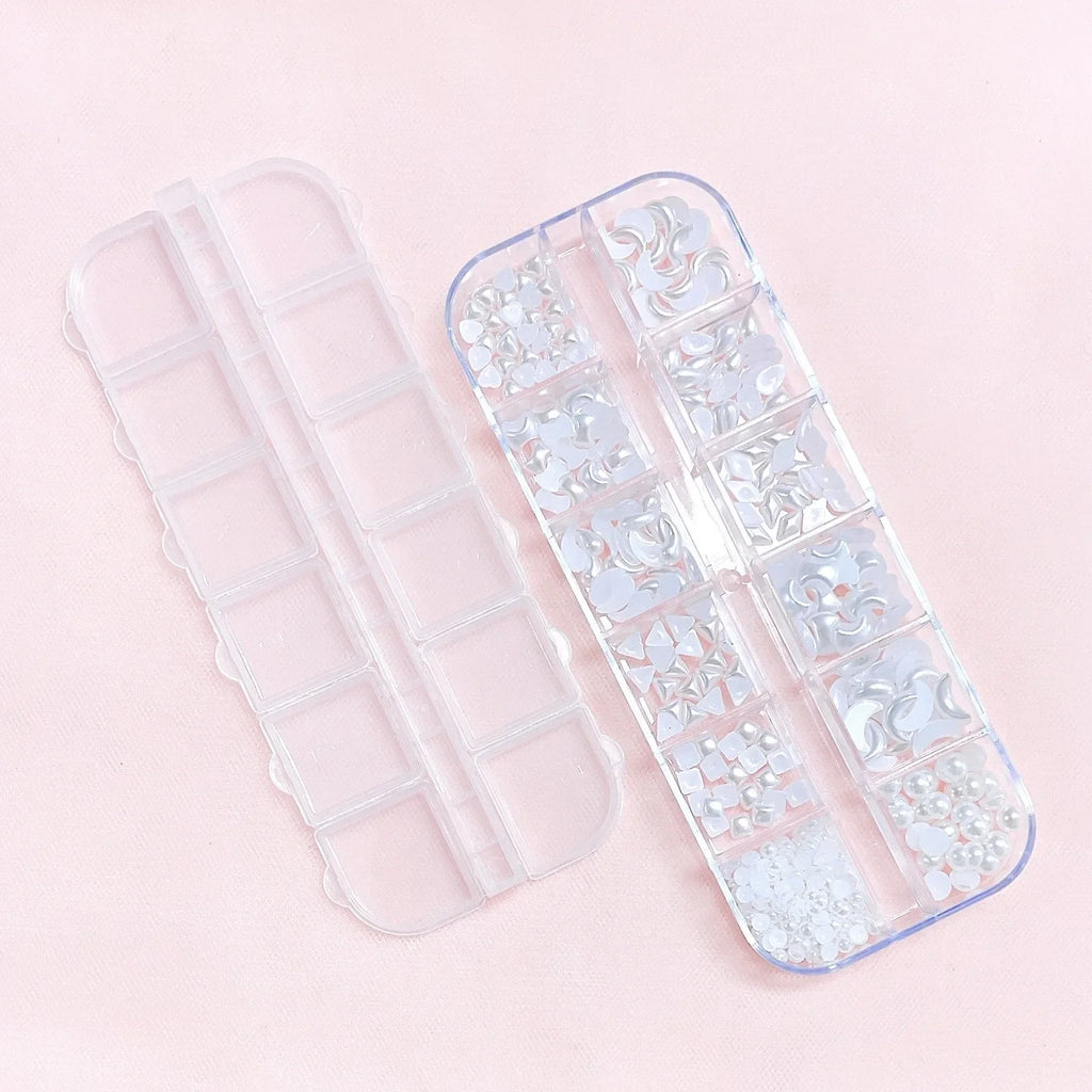 Moon Heart Pearl Glitter Nail Art Decorations – DIY Jewelry Set Nail Art Decoration Qme