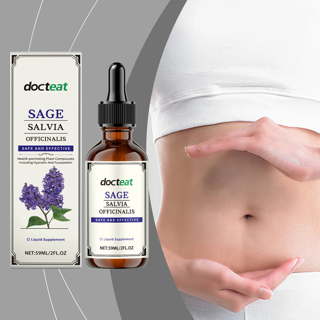 Docteat Sage Extract Drops + Vitamin B1 | 59ml Herbal Supplement Herbal Liquid Supplement Qst