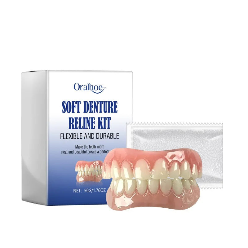 Oralhoe Soft Denture Reline Kit – Temporary Cosmetic Dental Braces Denture Reline Kit Qst 1set boxed