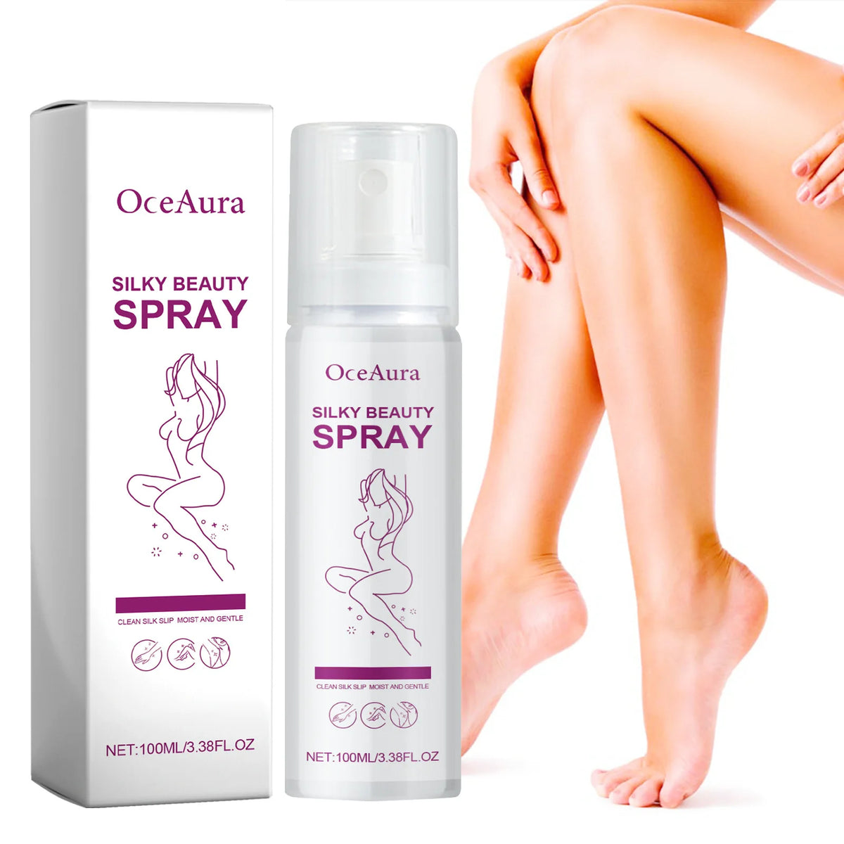 OceAura Hair Removal Spray – Depilatory Mousse for Smooth Skin Hair Removal Spray Qst