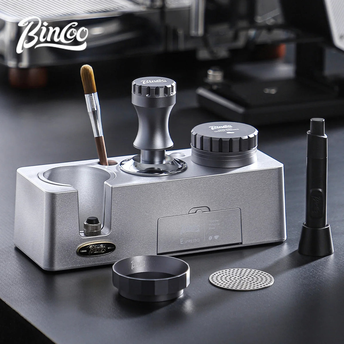 Bincoo Coffee Tamper Station & Distributor Stand 51/58mm Coffee Tamper Station Qst