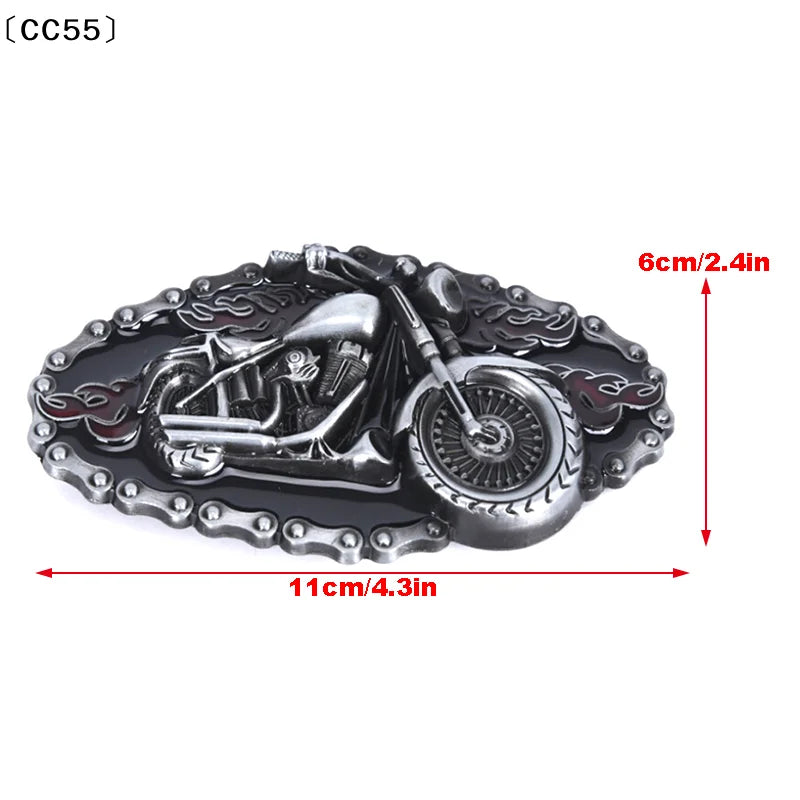 Men's Vintage Motorcycle Cowboy Alloy Belt Buckle CC55 Belt Buckle Qst