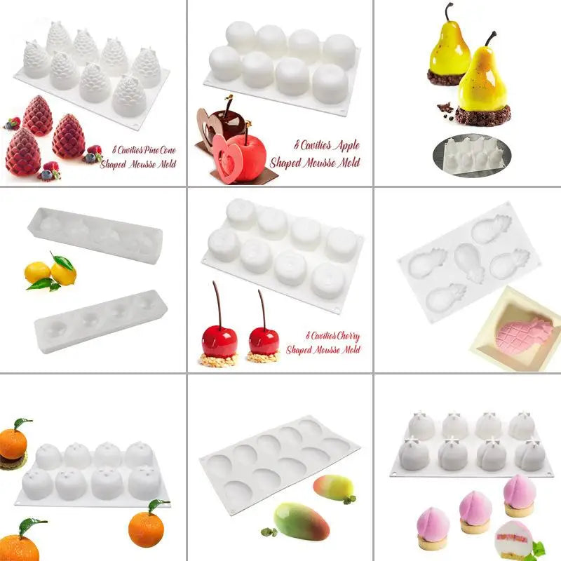Fruit Silicone Cake Mold Set – Mousse & Pastry Baking Moulds Silicone Cake Mold Qst