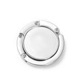 Portable Foldable Bag Hanger Hook – Round Zinc Alloy Holder Foldable Bag Hook Qme Silver