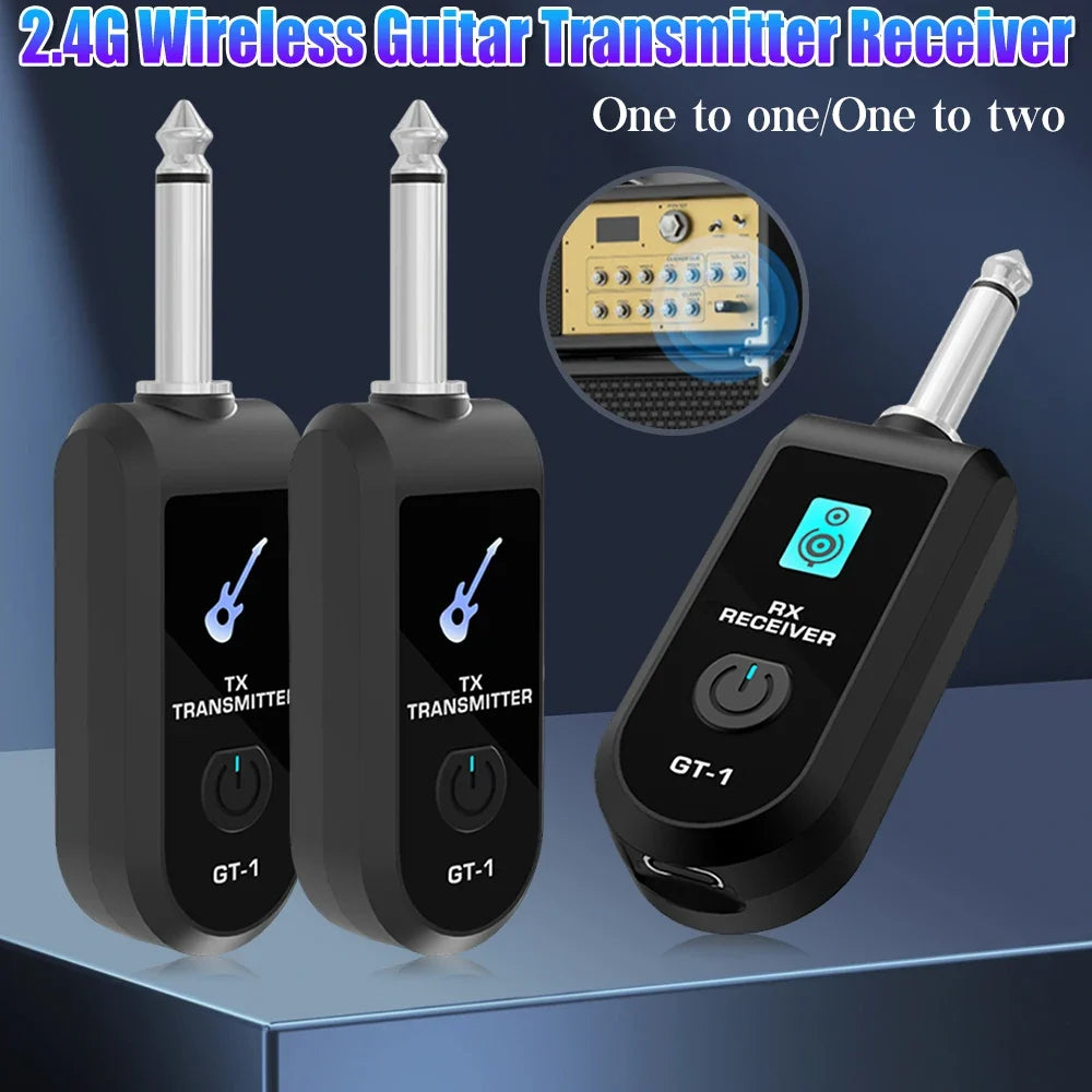 Wireless Guitar Transmitter & Receiver | 2.4G HD Audio | Qme Wireless Guitar System Qme