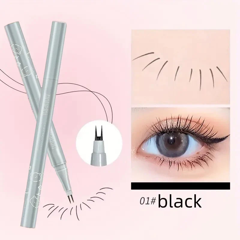 Double-Claw Ultra-Fine Liquid Eyeliner & Eyebrow Pencil Liquid Eyeliner Pencil Qme 01 BLACK