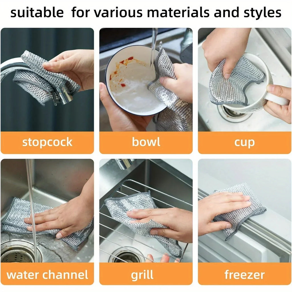 Multipurpose Mesh Microfiber Cleaning Cloths – Wet & Dry Rags Microfiber Cleaning Cloth Qme