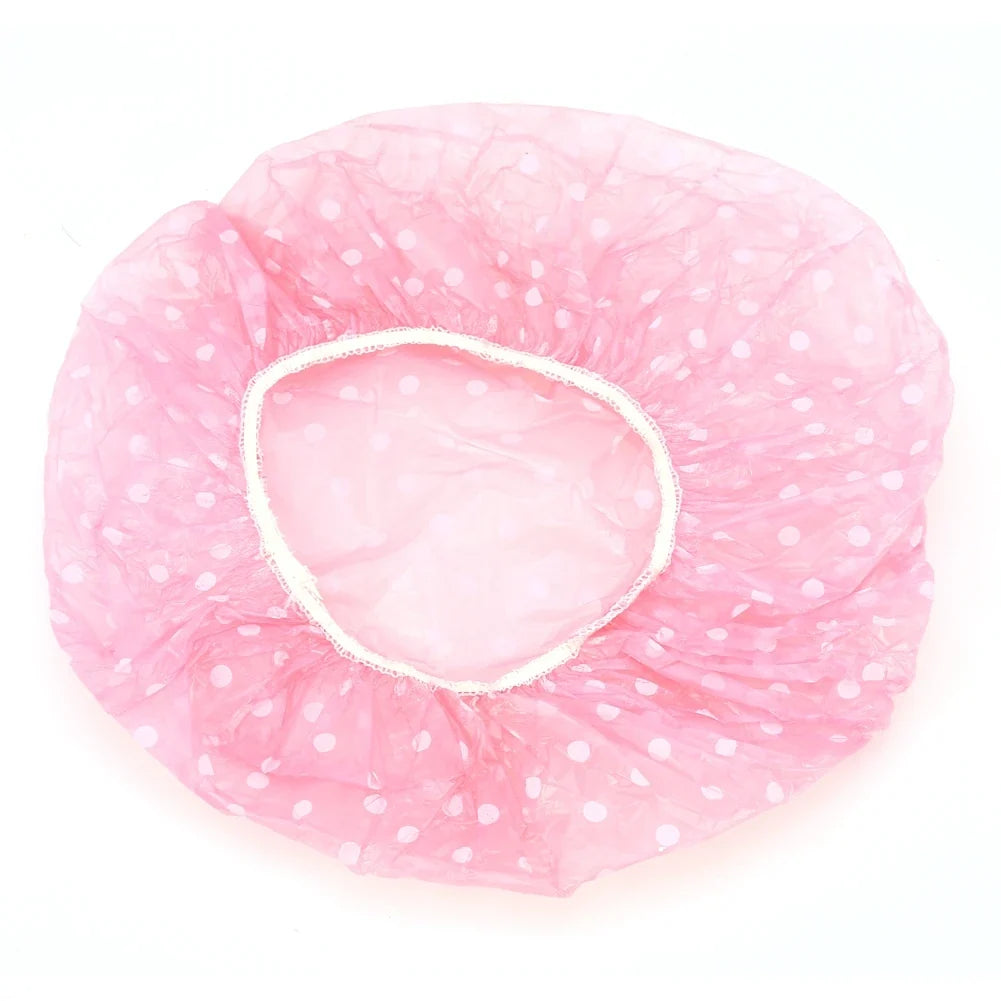 Waterproof Shower Caps Pack of 3 – Elastic Hair Bath Hat Set Shower Cap Set Qme