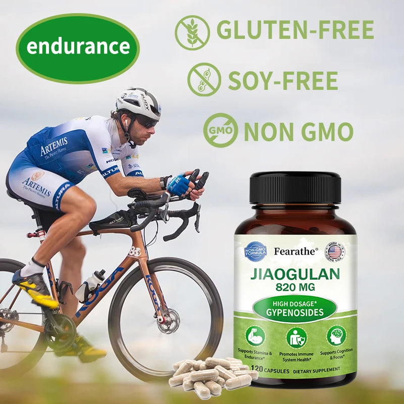 Jiaogulan Extract Supplement – Non-GMO, 120 Capsules Herbal Supplement Qst