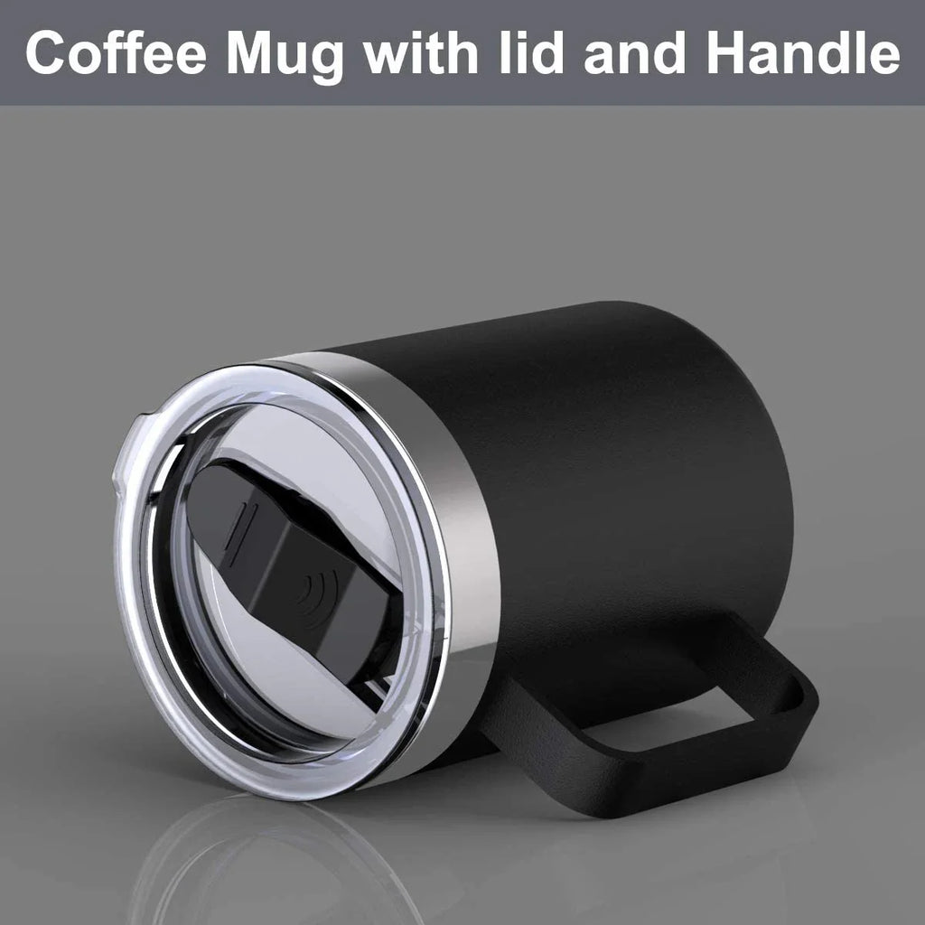 Stainless Steel Insulated Travel Mug – Leak-Proof Thermos Black Insulated Travel Mug Qme