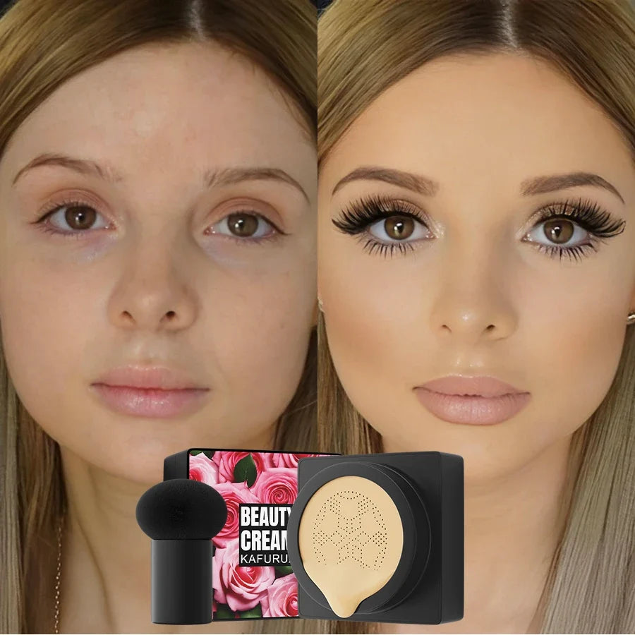 Mushroom Head Air Cushion CC Cream – Moisturizing Foundation Air Cushion Foundation Qme