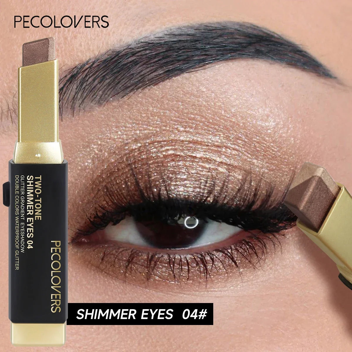 Qme Glitter Eyeshadow Stick | Dual-Tone Push-Pull | 6 Colors Glitter Eyeshadow Stick Qme 04