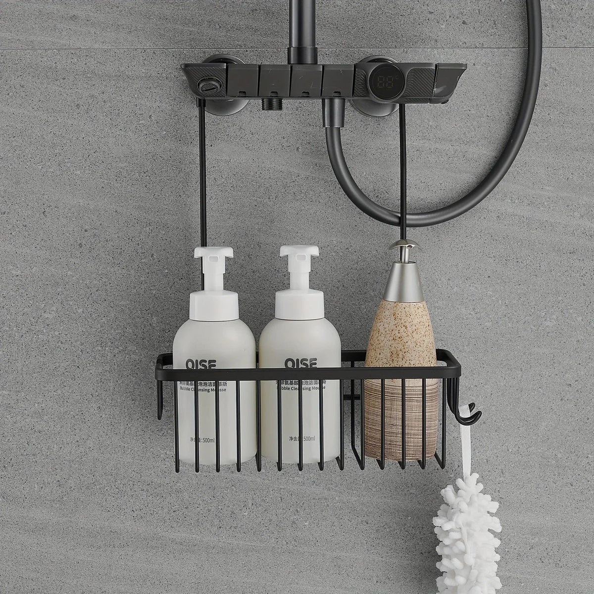 Shower Basket Shampoo & Bathroom Storage Organizer | ABS Shower Storage Basket Qme
