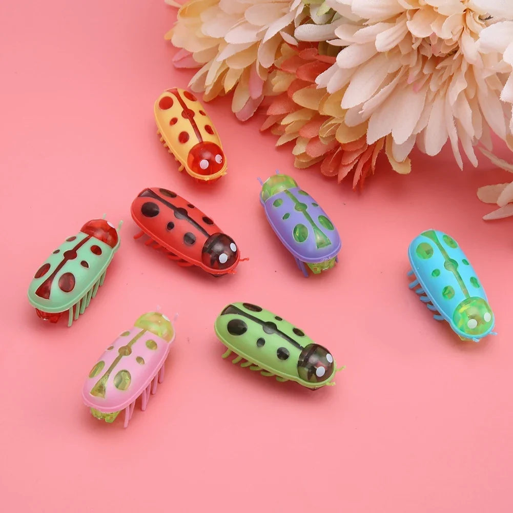 Electric Ladybug Cat Interactive Toy – Auto Walking Bug Interactive Cat Toy Qme