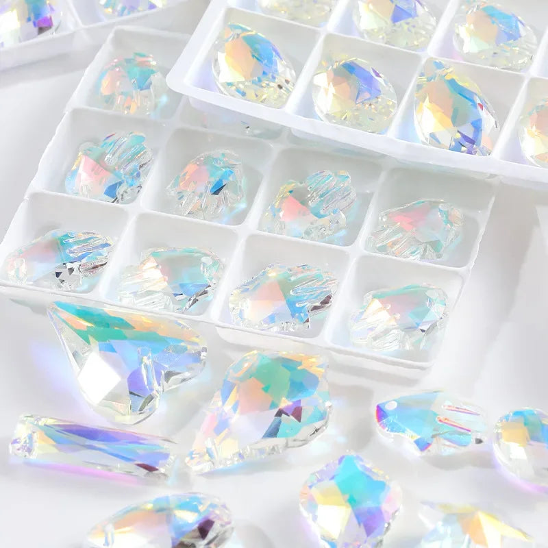 AB Crystal Shiny Charm Loose Beads for DIY Jewelry Making Crystal Craft Beads Qme