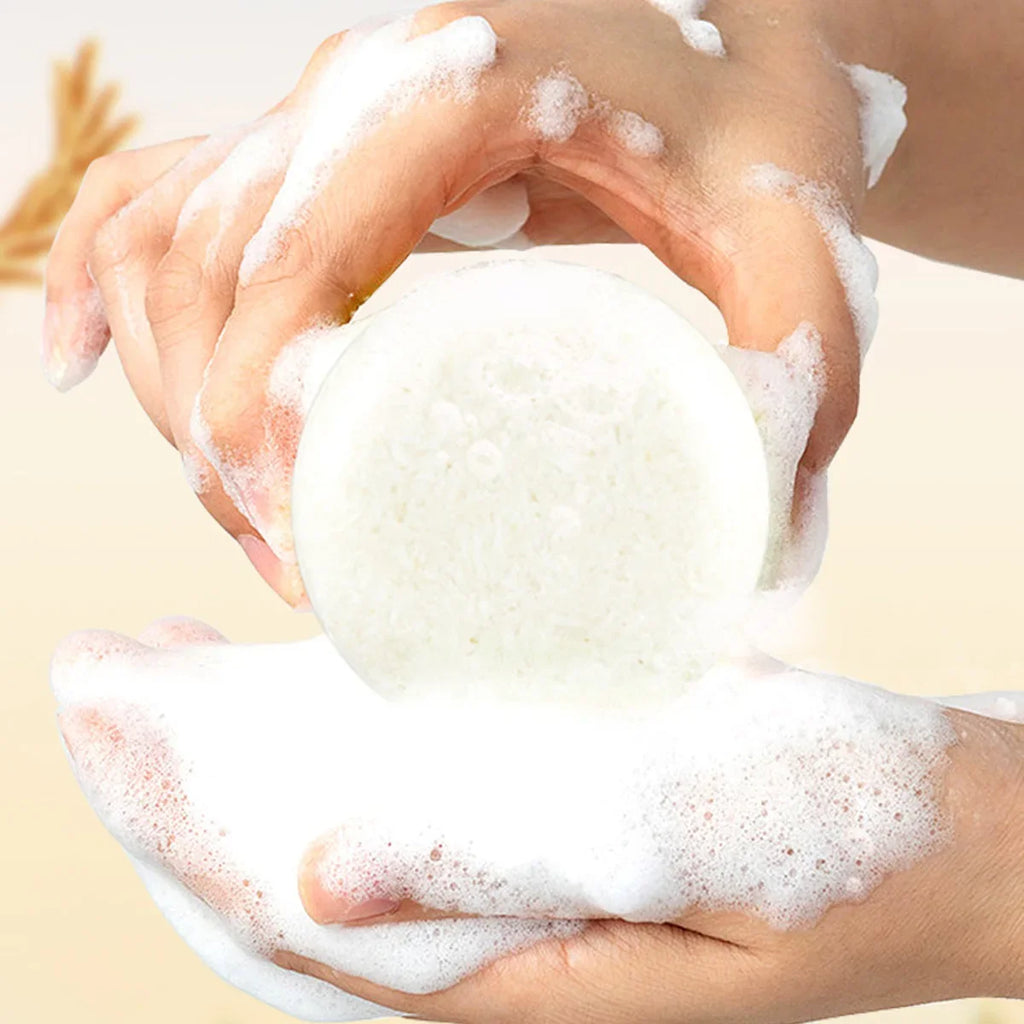 Rice Puree Solid Shampoo Bar – Deep Cleansing & Nourishing Solid Shampoo Bar Qme