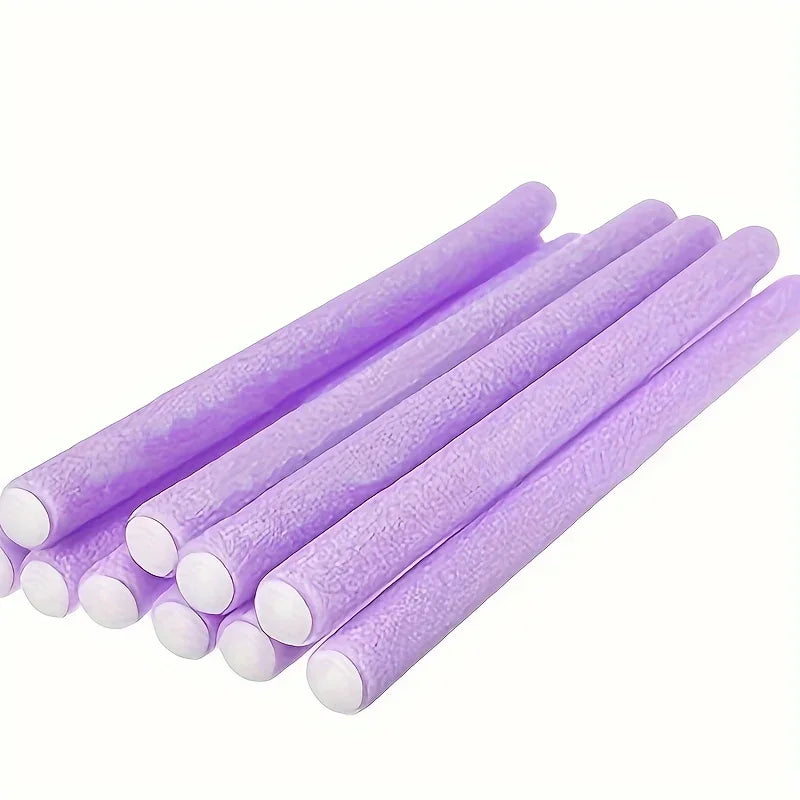 Heatless Hair Rollers – Soft Foam Bendy Curling Rods, 10 Pcs Heatless Hair Rollers Qme