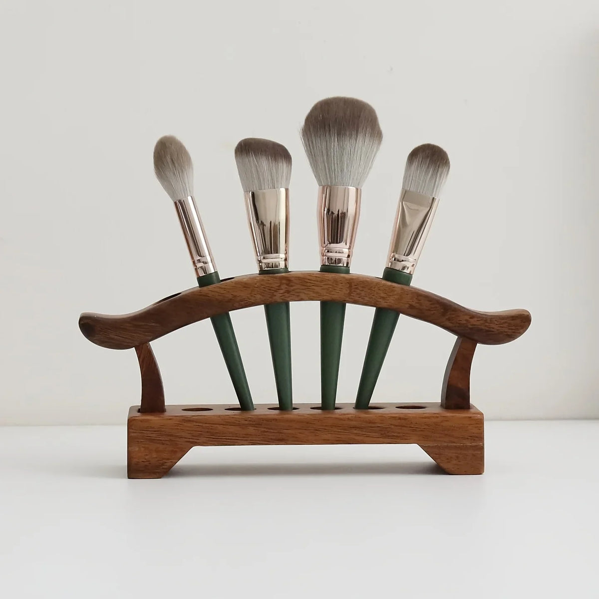 Walnut Wood 6-Slot Pen & Pencil Holder Desk Organizer | Qme Wood Desk Organizer Qme