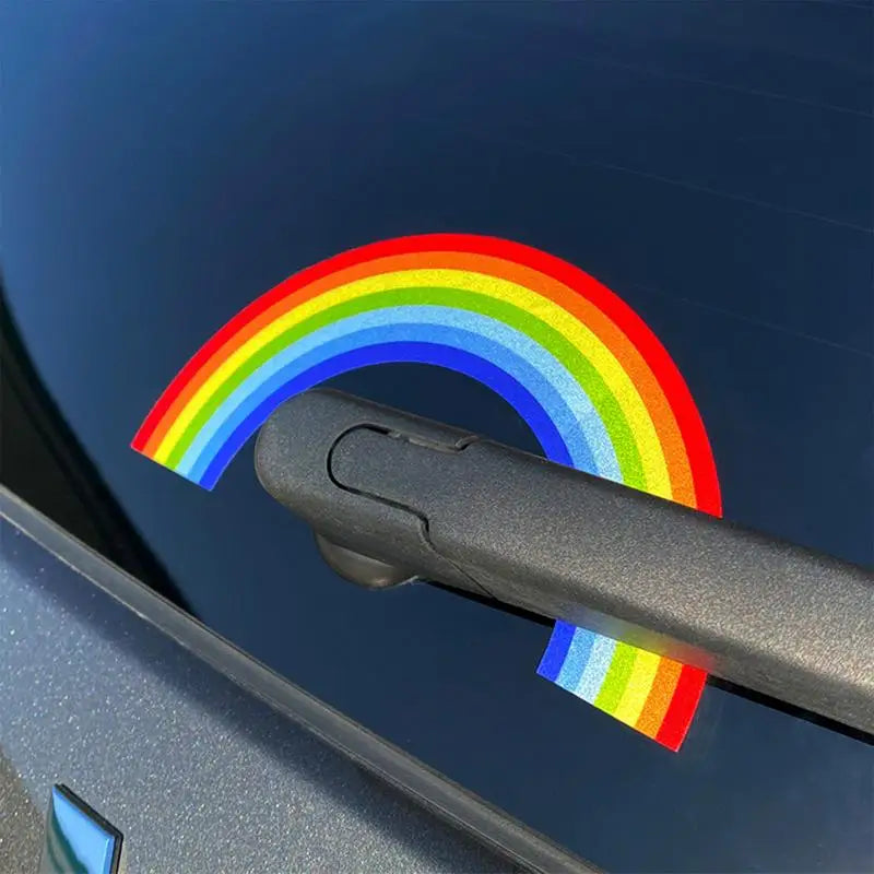 Rainbow Car Sticker – Waterproof Windshield Wiper Decal Automotive Decal Qst