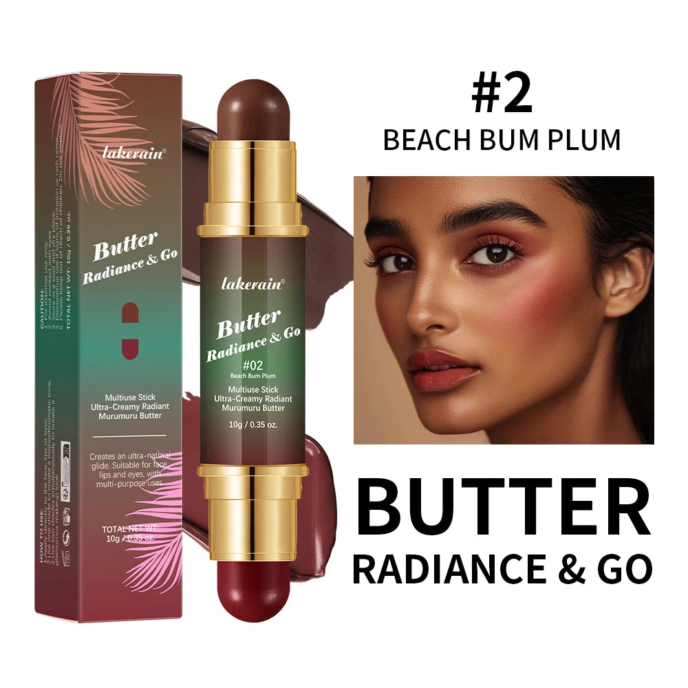 Lakerain Butter Glow Makeup Stick – Blush, Highlighter & Contour Blush Highlighter Stick Qst 02