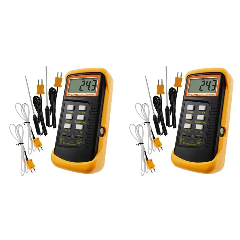 A02F Temperature Meter with 8 K-Type Thermocouple Probes | Qme Thermocouple Thermometer Qme WHITE