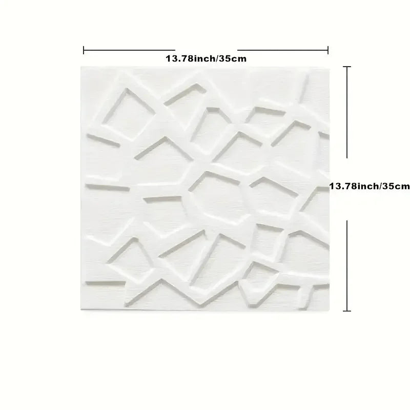 3D Grid Self-Adhesive Wallpaper Tiles 35x35cm Waterproof Self-Adhesive Wall Tiles Qme