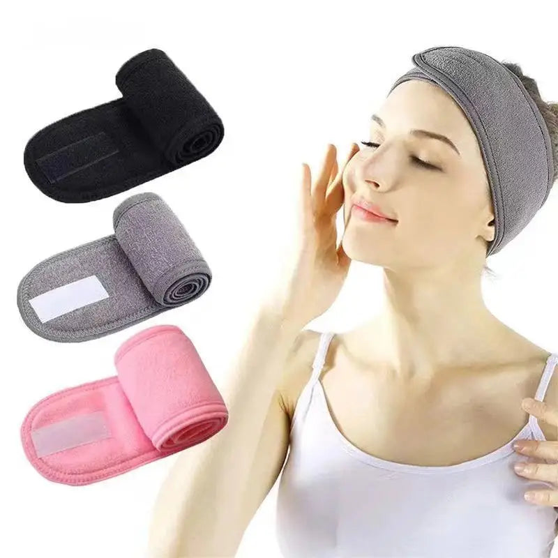 Eyelash Extension Makeup Headband | Adjustable Spa Face Wash Band Makeup Headband Qme