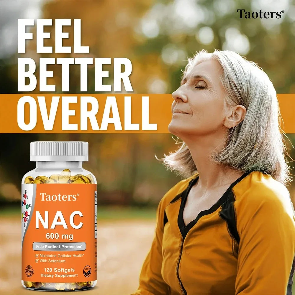 NAC 600mg N-Acetyl Cysteine Capsules | Antioxidant Skin Support Amino Acid Supplement Qst