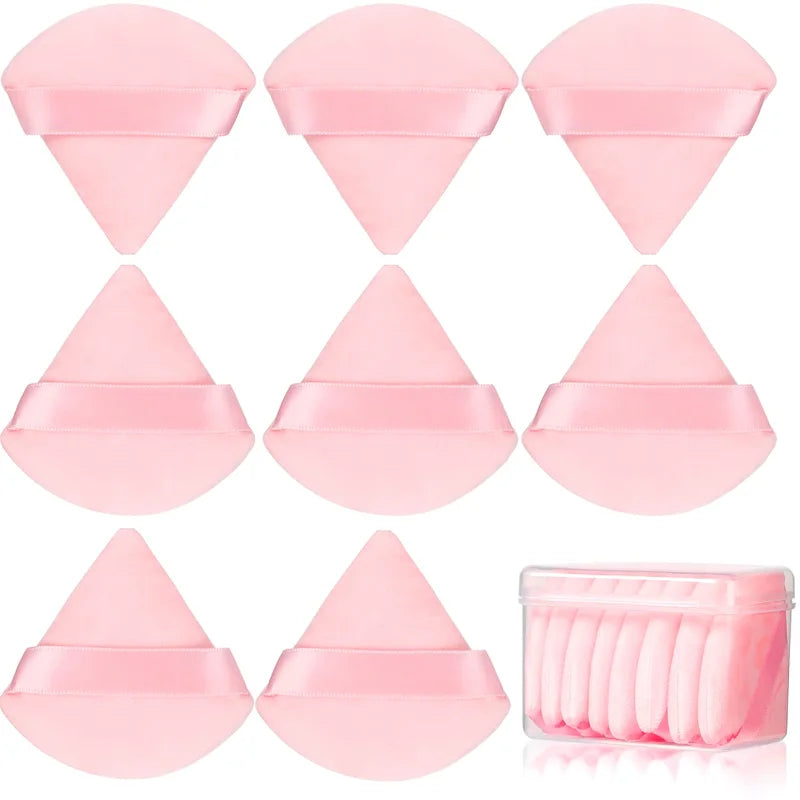 Triangle Cotton Powder Puff – Dry & Wet Makeup Setting Sponge Powder Puff Sponge Qme