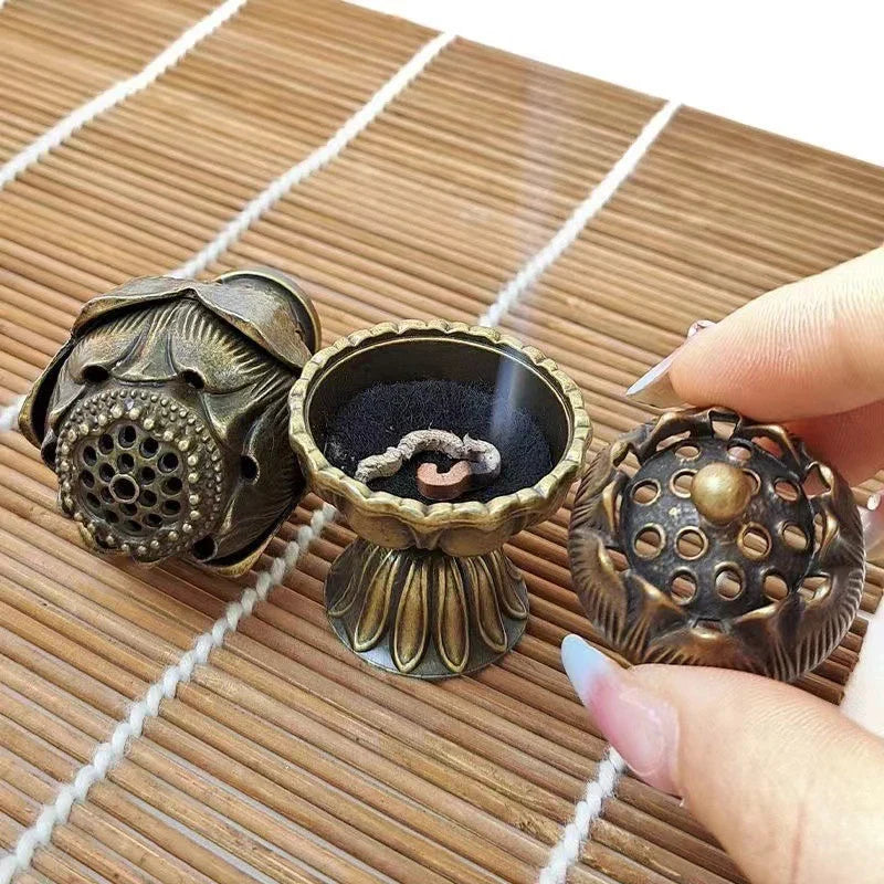 Brass Incense Burner Holder – Yoga & Meditation Home Decor Incense Burner Qme