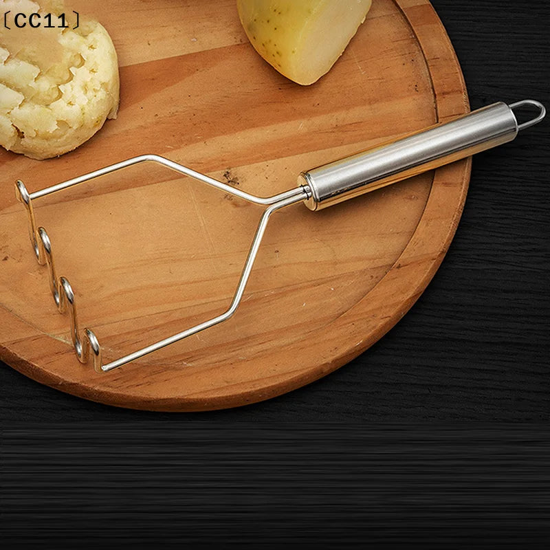 Stainless Steel Wave Potato Masher – Vegetable & Fruit Puree Potato Masher Qme