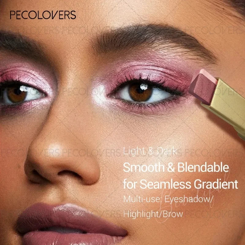 Pearl Shimmer Two-Tone Eyeshadow Stick – Pigmented & Long-Lasting Eyeshadow Stick Qme
