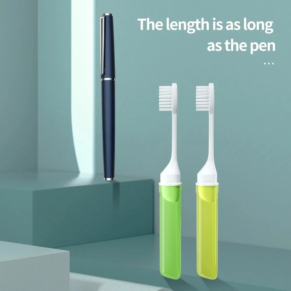 Soft Folding Travel Toothbrush with Cover – Portable & Compact Travel Toothbrush Qme