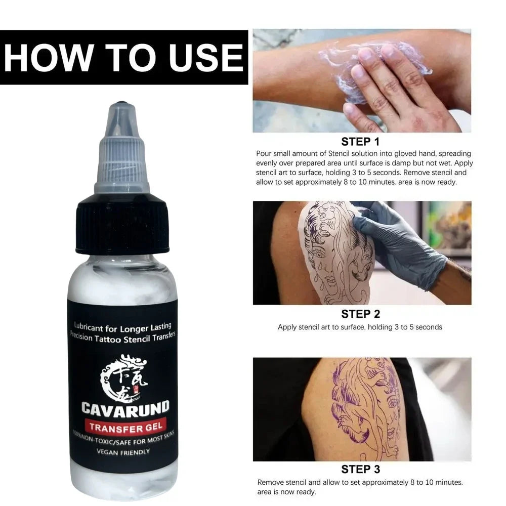 Professional Tattoo Stencil Transfer Gel – 30ml & 120ml | Qme Tattoo Transfer Gel Qme