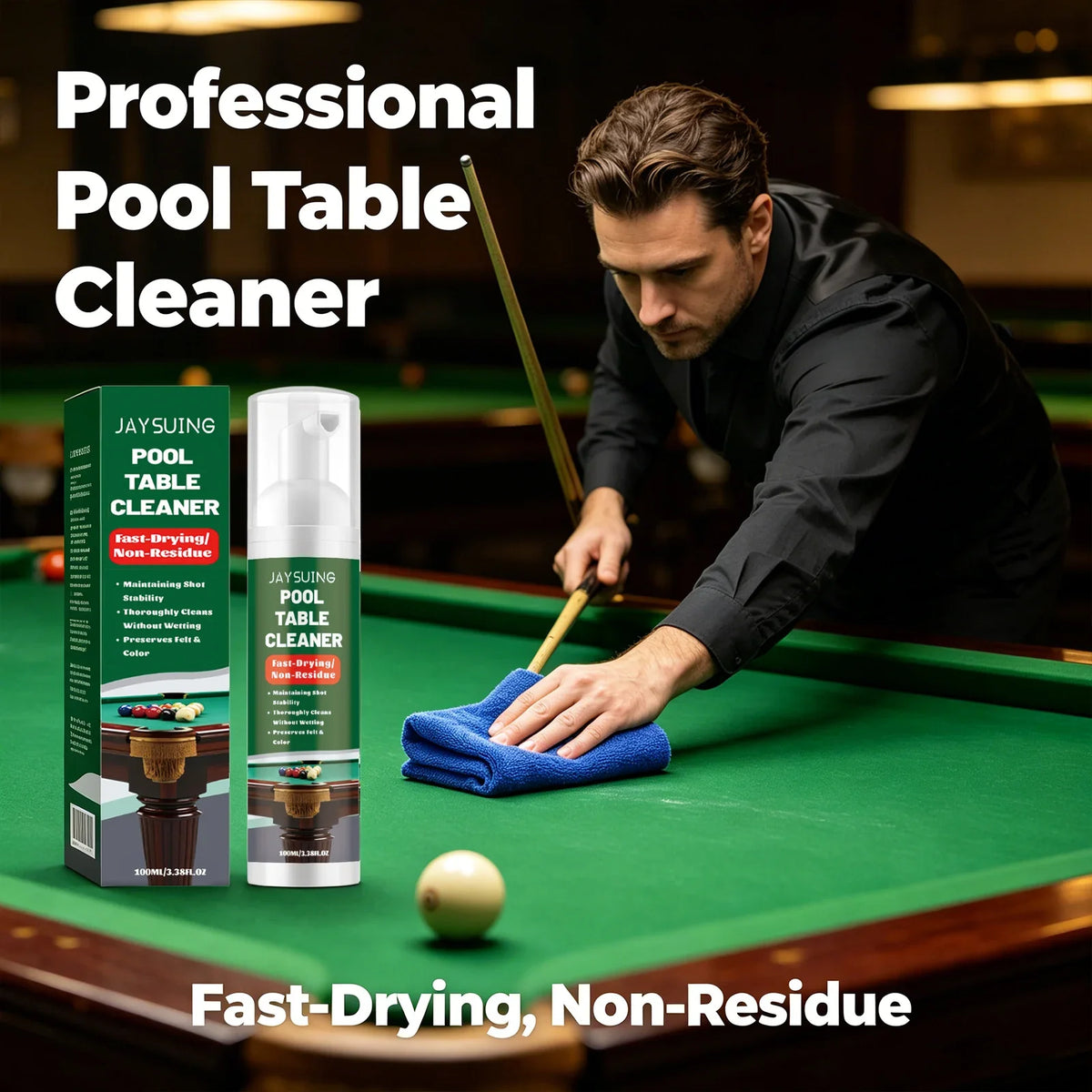 Pool Table Cleaner Spray | Felt Care & Ball Polish – Qme Pool Table Cleaner Qme