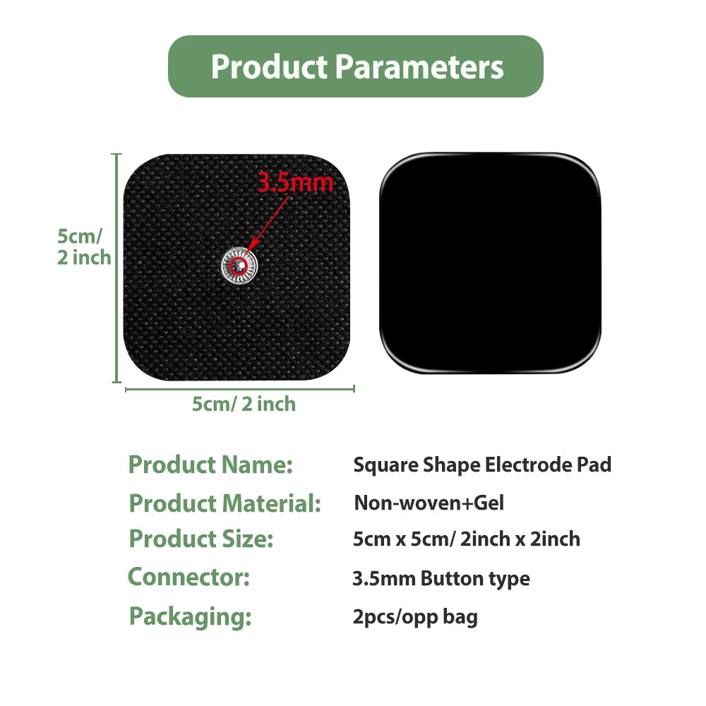 TENS EMS Replacement Electrode Pads 5x5cm – 10 or 20 Pack Electrode Pads Qst