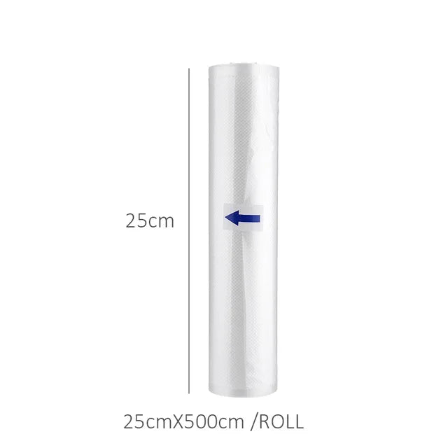 Vacuum Food Sealer Bag Rolls – BPA-Free Sous Vide Storage Vacuum Sealer Bags Qst 25cm 1 Roll 5m
