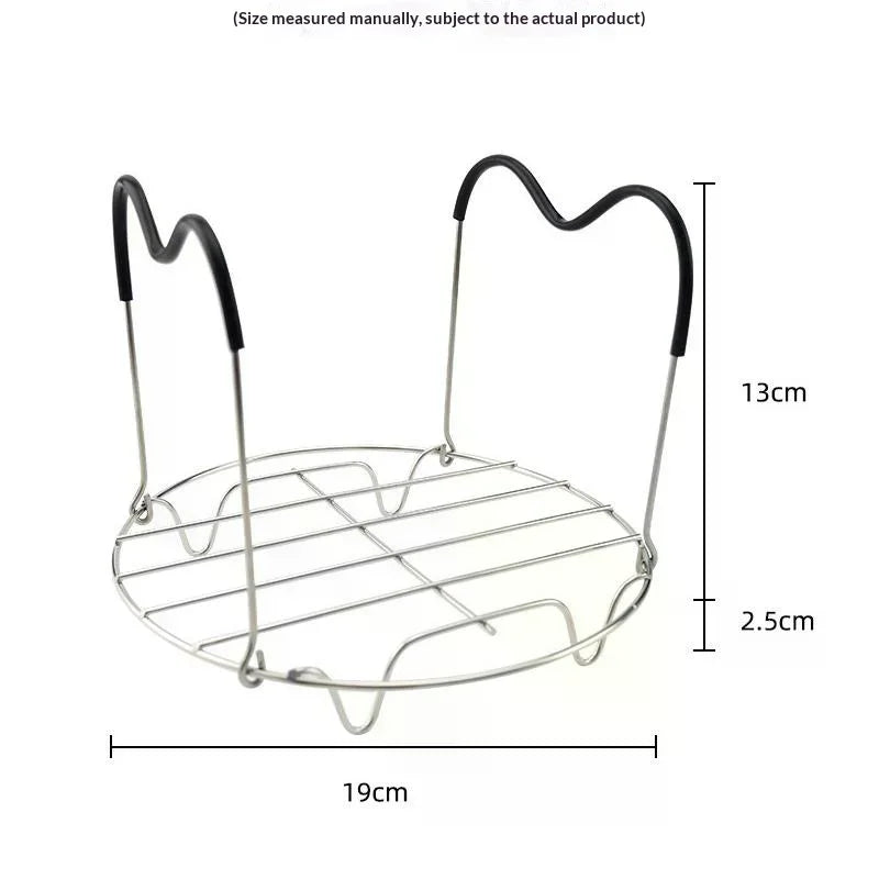 Stainless Steel Steamer Rack Trivet with Silicone Handles Steamer Rack Trivet Qme