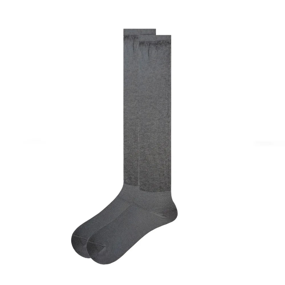 Soft Mesh Long Stockings – Breathable Pile-Up Hosiery Mesh Long Stockings Qme Grey One Size