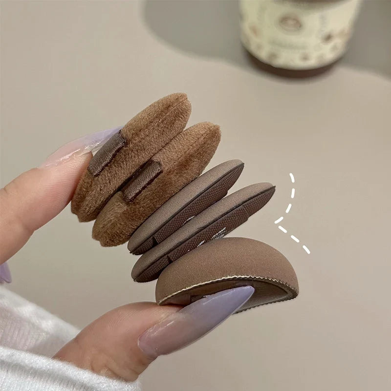 Mini Coffee Design Powder Puff Cup – Blush & Highlighter Powder Puff Applicator Qme