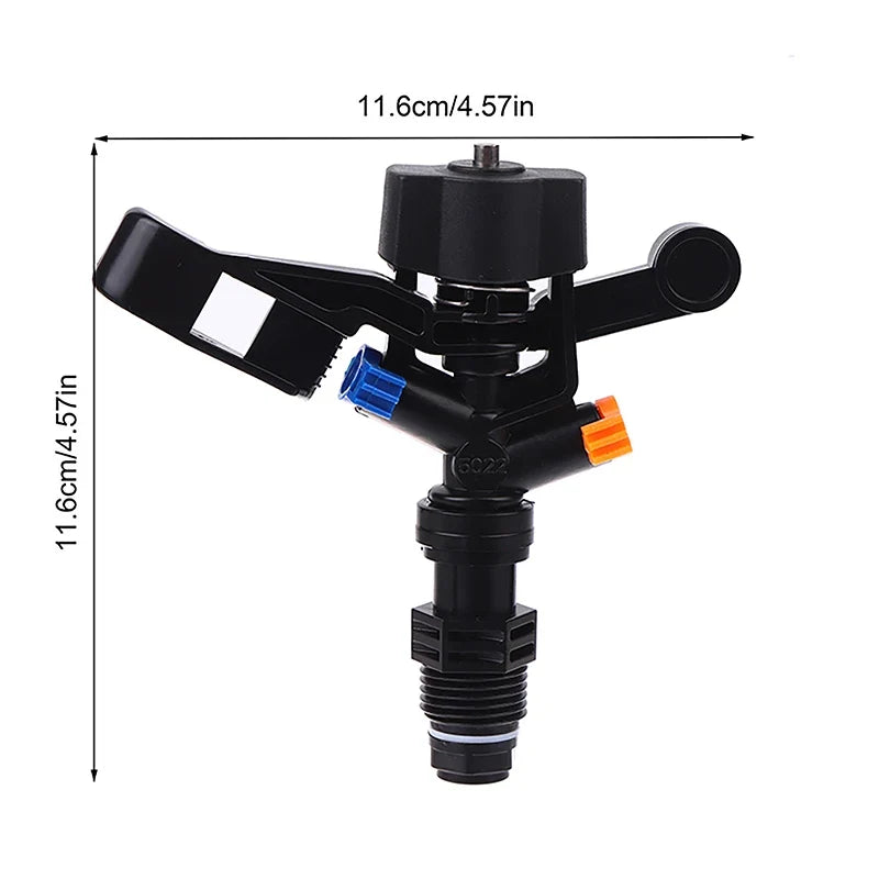 360° Auto-Rotate Lawn Sprinkler – Dual Nozzle Garden Irrigator Rotating Garden Sprinkler Qme