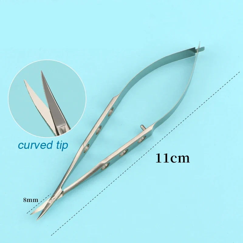 Micro Curved Blunt-Tip Scissors – Stainless Steel, 6 Colors Micro Precision Scissors Qme a