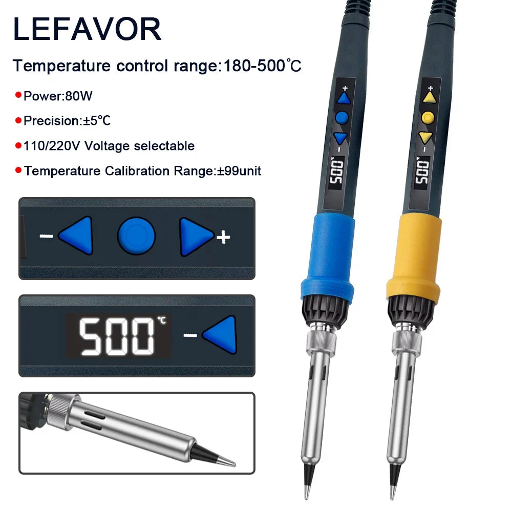80W Electric Soldering Iron – Digital Display & Adjustable Temp Soldering Iron Qme