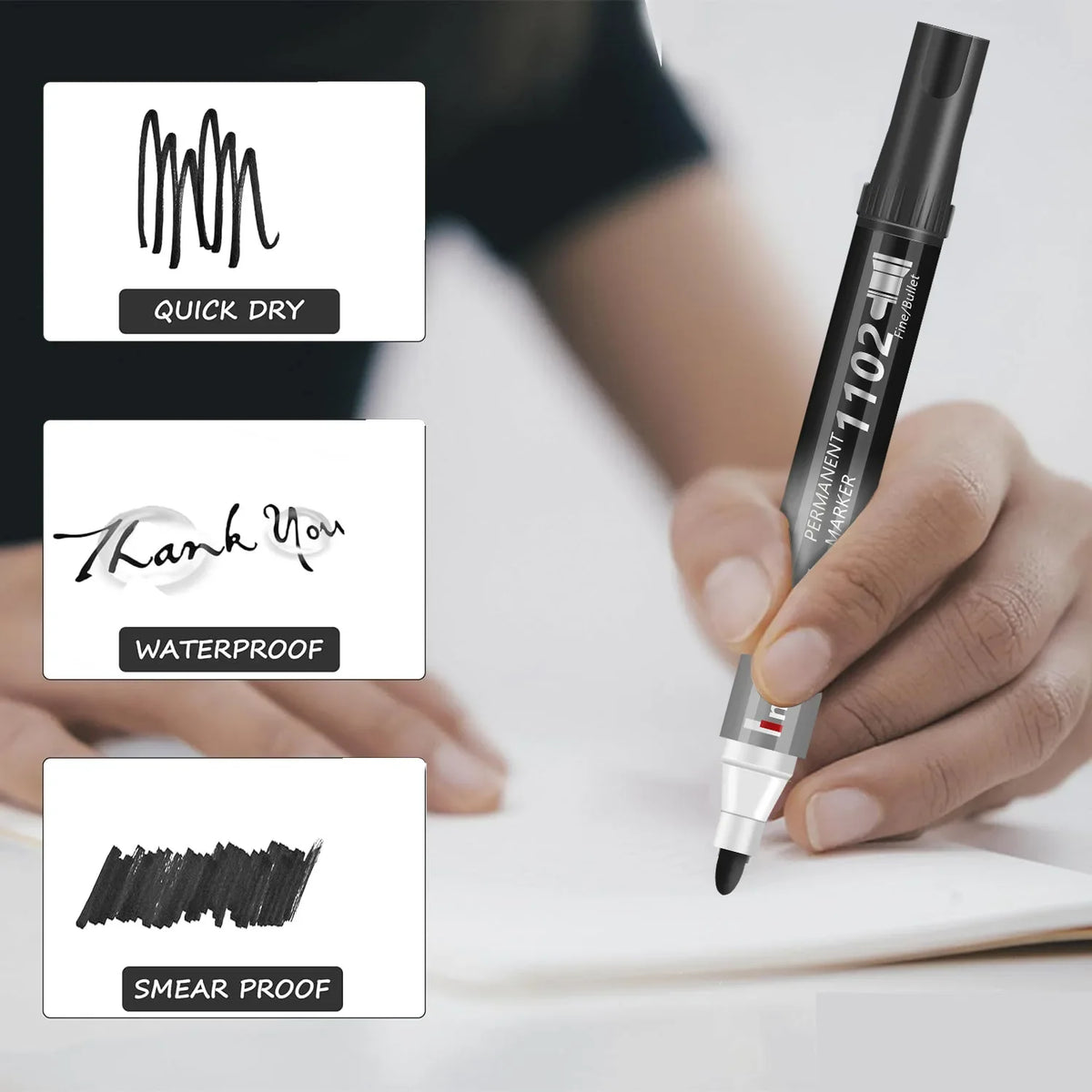 Permanent Waterproof Oily Marker Pens 2-3mm Nib | 7 Colors Permanent Marker Pens Qme